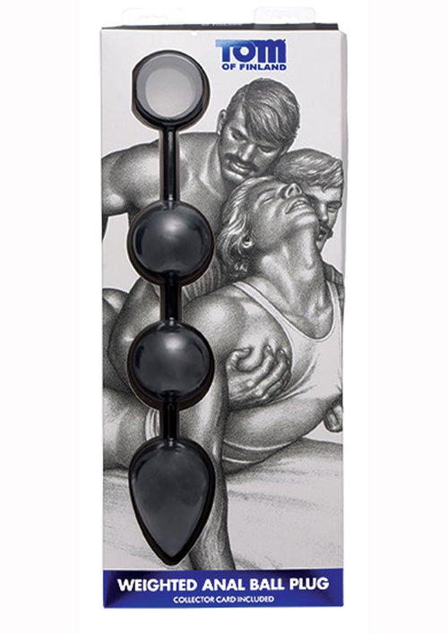 Load image 1 in gallery view. Tom Of Finland Weighted Anal Ball Beads - Black - Large