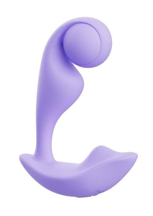Load image 1 in gallery view. Trill Wearable Single Ball Rechargeable Silicone Dual Vibrator - Lavender/Purple