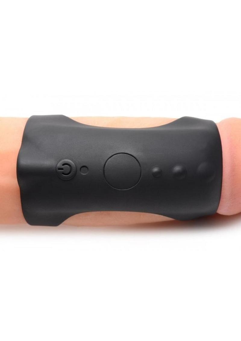 Trinity Men 7x G-Shaft Silicone Rechargeable Cock Ring with Remote Control Trinity Men
