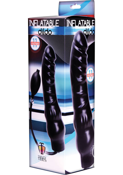 Load image 1 in gallery view. Trinity Men Inflatable 11in Dildo - Black