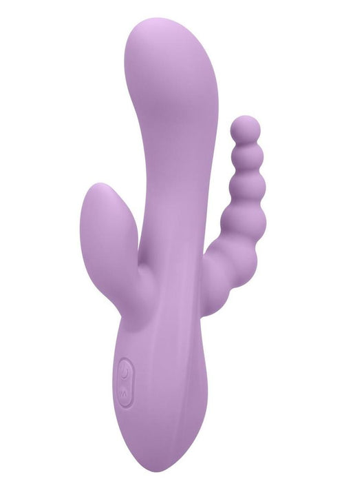 Load image 1 in gallery view. Triple Treat Rumbler Rechargeable Silicone Vibrator - Its Cassidy Bybee