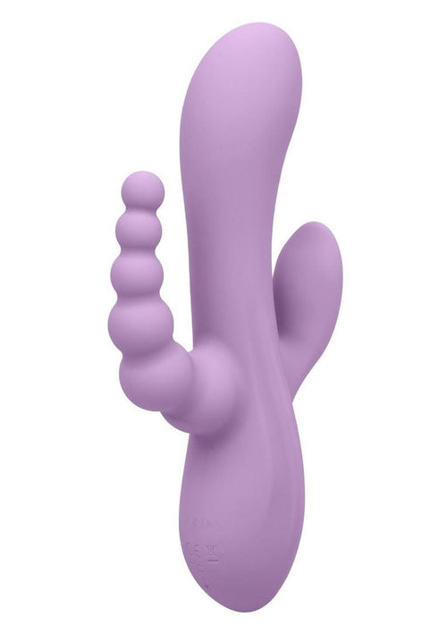 Load image 1 in gallery view. Triple Treat Rumbler Rechargeable Silicone Vibrator - Its Cassidy Bybee