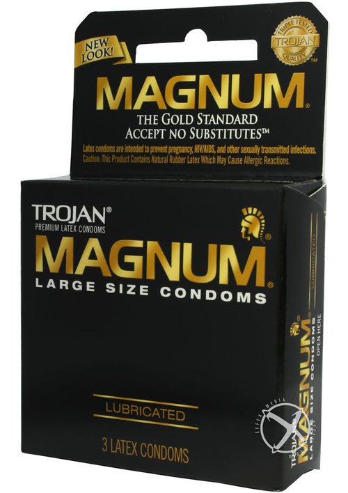 Load image 1 in gallery view. Trojan Condom Magnum Large Size Lubricated - 3 Pack