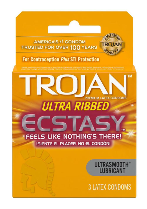 Load image 1 in gallery view. Trojan Condom Stimulations Ecstasy Lubrciated - 2 Pack