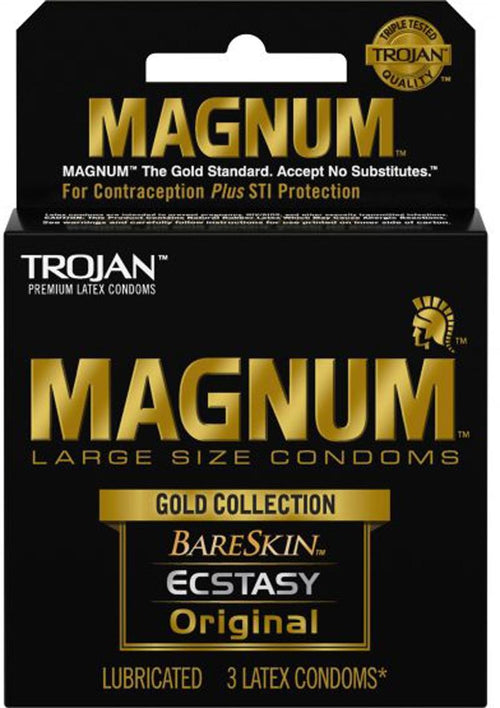 Load image 1 in gallery view. Trojan Magnum Gold Collection Large Size Condom - 3 Pack