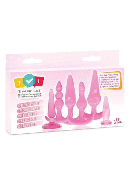 Load image 1 in gallery view. Try-Curious Anal Plug Kit - Pink