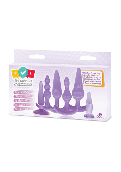Load image 1 in gallery view. Try-Curious Anal Plug Kit - Purple