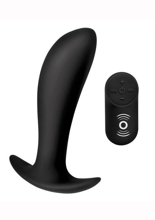 Load image 1 in gallery view. Under Control Rechargeable Silicone Prostate Vibrator with Remote Control - Black