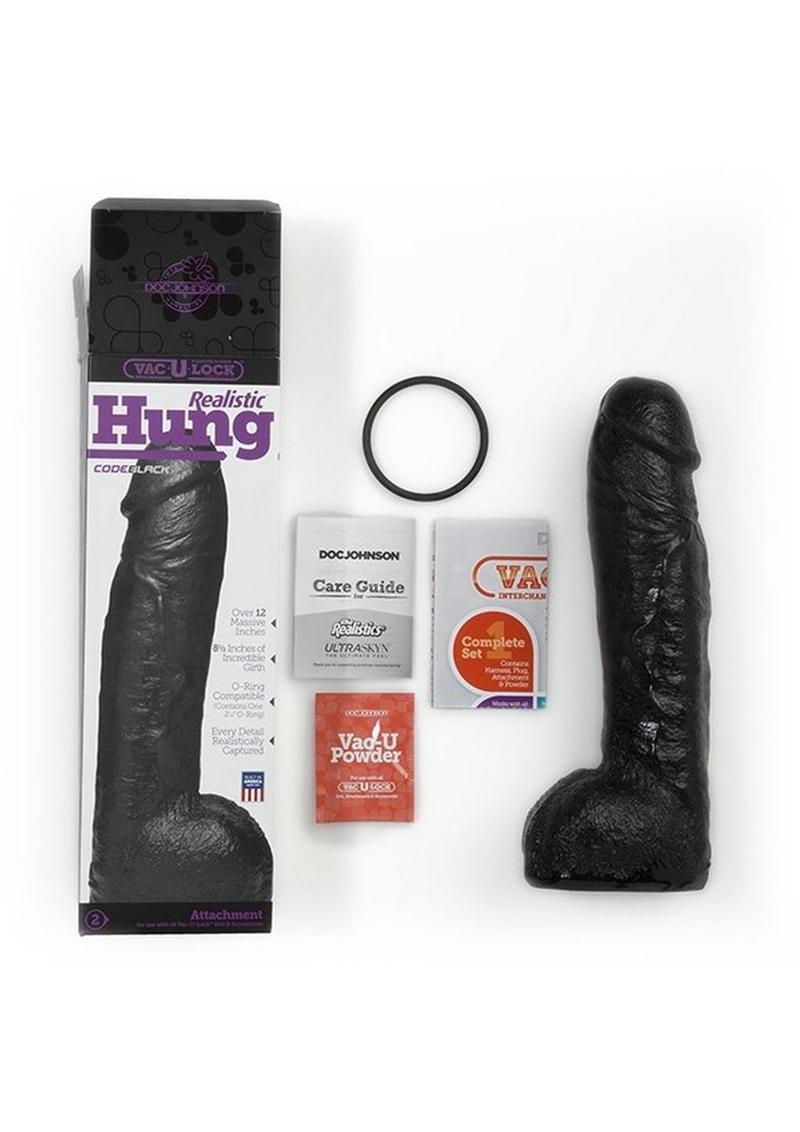 Vac-U-Lock Codeblack Realistic Hung Dildo Vac-U-Lock