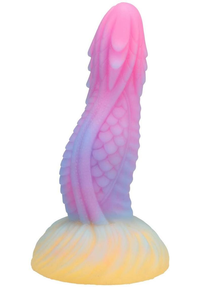 Vac-U-Lock Fantasy Fuckers Dragon's Tongue Glow In The Dark Silicone Dildo Vac-U-Lock