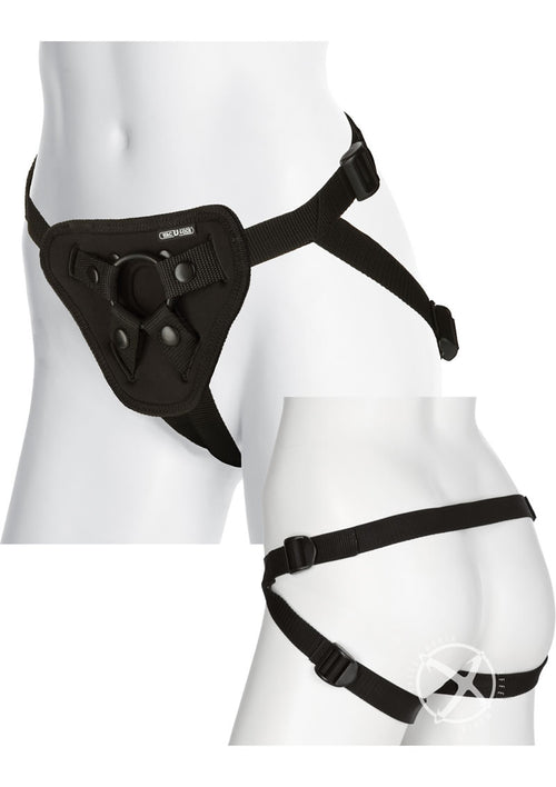 Load image 1 in gallery view. Vac-U-Lock Platinum Luxe Harness with Butt Plug - Black