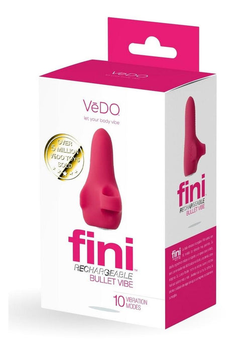 Load image 1 in gallery view. Vedo Fini Rechargeable Silicone Bullet Vibrator - Pink