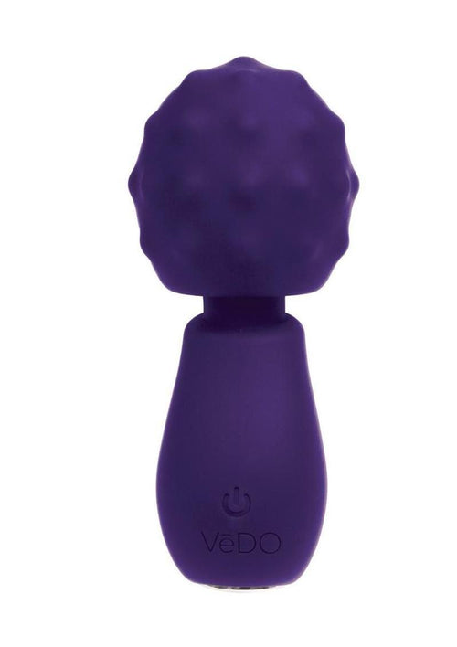 Load image 1 in gallery view. Vedo Meeny Silicone Rechargeable Mini Wand Massager - Purple