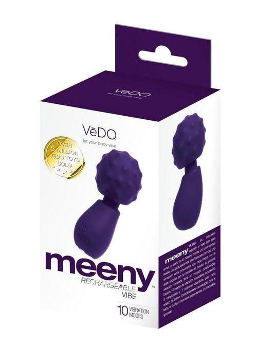 Load image 1 in gallery view. Vedo Meeny Silicone Rechargeable Mini Wand Massager - Purple