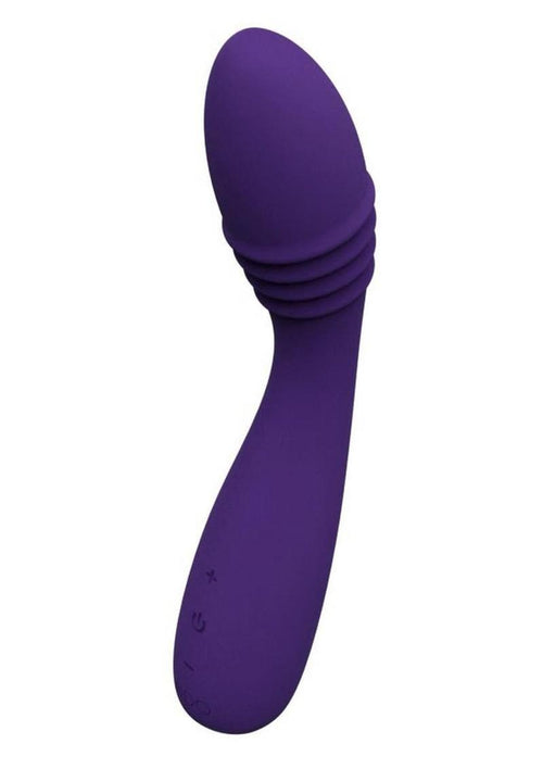 Load image 1 in gallery view. Vedo Ohni Rechargeable Silicone G-Spot Thrusting Vibrator - Purple