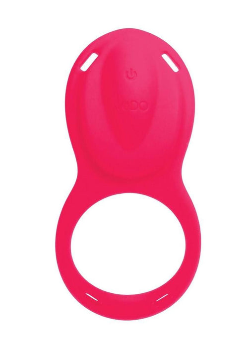 Load image 1 in gallery view. Vedo Riski Rechargeable Silicone Clitoral Vibrating Cock Ring For Couples - Pink