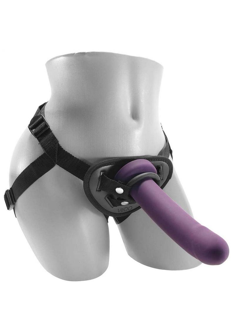 Vedo Strapped Silicone Rechargeable Vibrating Strap-On with Remote Control VeDO
