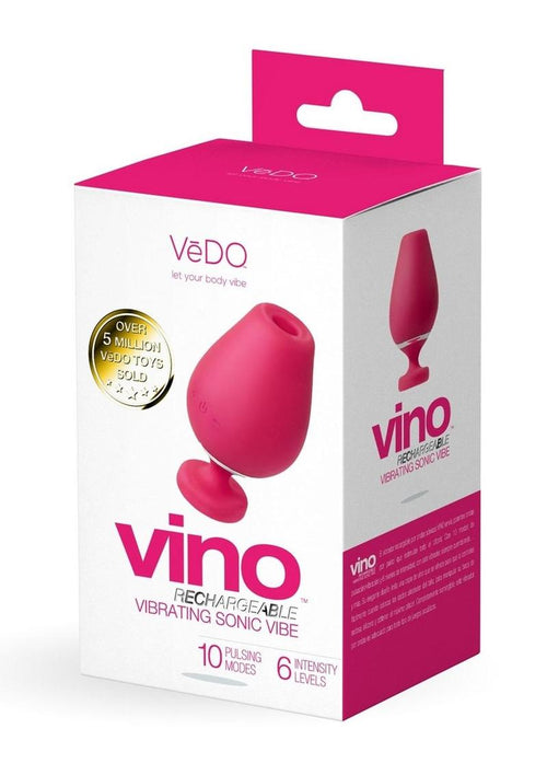 Load image 1 in gallery view. Vedo Vino Silicone Rechargeable Sonic Vibrator - Pink