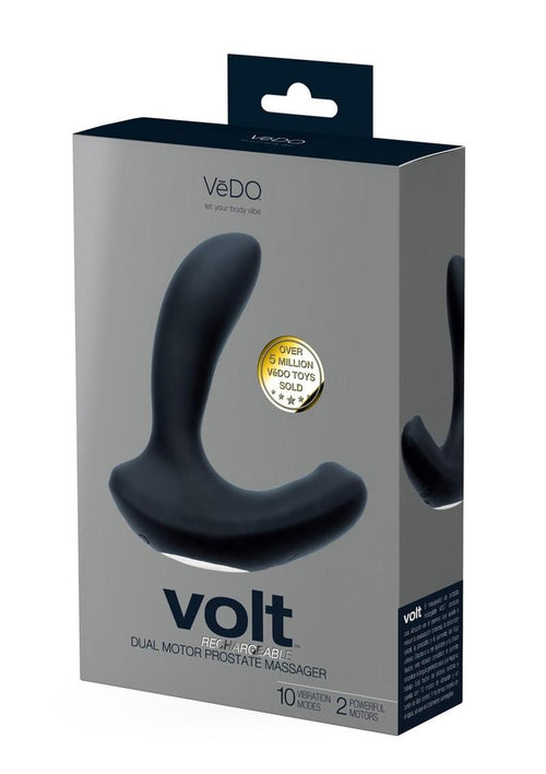 Load image 1 in gallery view. Vedo Volt Rechargeable Silicone Prostate Massager - Black
