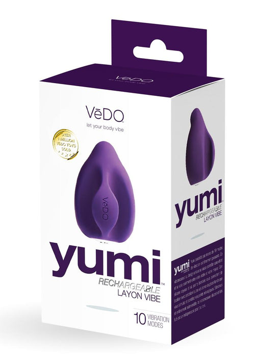 Load image 1 in gallery view. Vedo Yumi Rechargeable Silicone Layon Finger Vibrator - Deep Purple/Purple