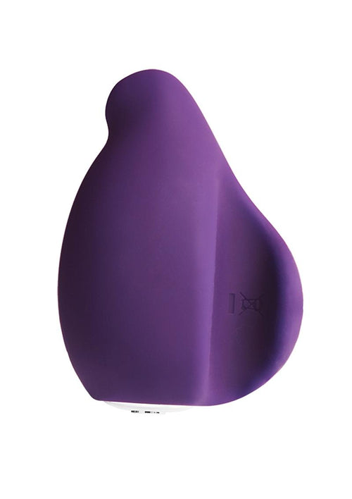 Load image 1 in gallery view. Vedo Yumi Rechargeable Silicone Layon Finger Vibrator - Deep Purple/Purple