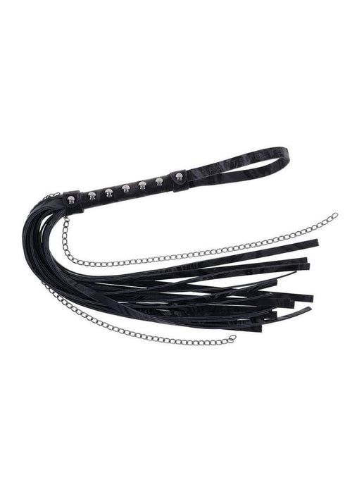 Load image 1 in gallery view. Velvet Noir Chain Flogger - Black