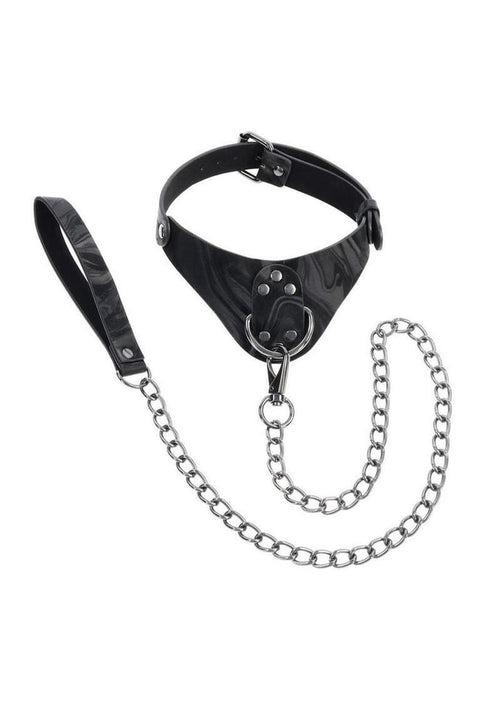 Load image 1 in gallery view. Velvet Noir Collar and Leash - Black