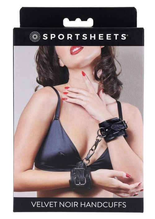 Load image 1 in gallery view. Velvet Noir Handcuffs - Black