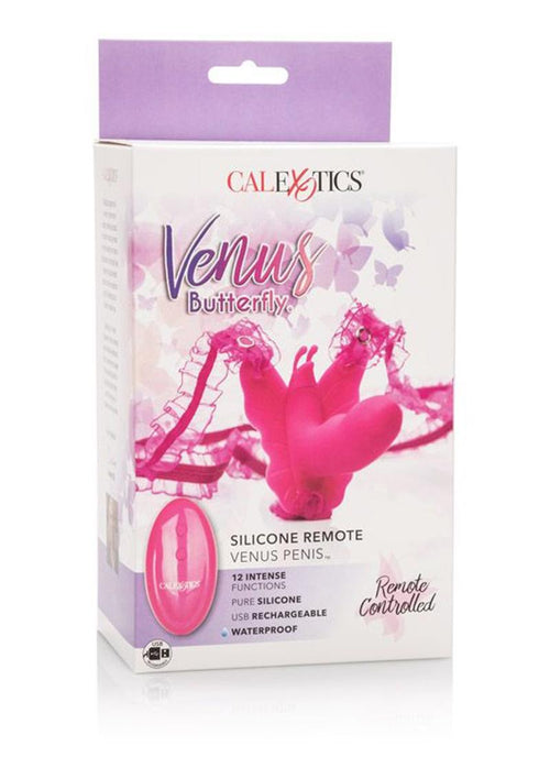 Load image 1 in gallery view. Venus Butterfly Silicone Remote Venus Penis USB Rechargeable Waterproof - Pink