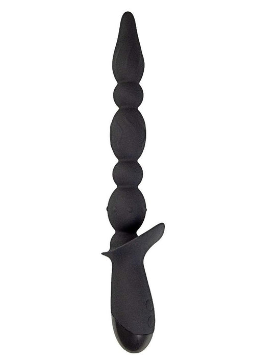 Load image 1 in gallery view. Vibrating Buttfuk Rechargeable Silicone Anal Wand - Black