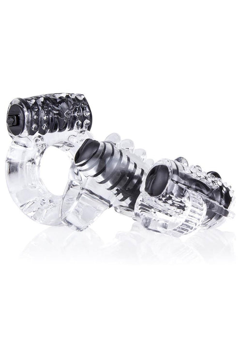 Load image 1 in gallery view. Vibroman Better Sex Kit - Black/Clear - 3 Per Pack