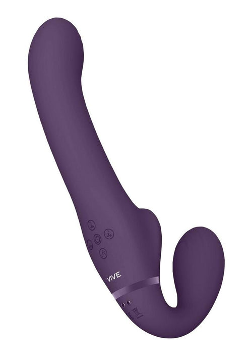 Load image 1 in gallery view. Vive Al Rechargeable Silicone Dual Motor Strapless Strap-On - Purple