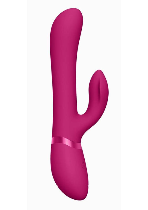 Load image 1 in gallery view. Vive Chou Rechargeable Silicone G-Spot Rabbit and Clitoral Stimulator - Pink