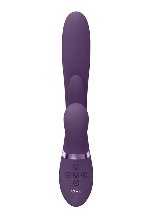 Load image 1 in gallery view. Vive Ena Rechargeable Silicone Triple Motor Thrusting G-Spot with Flapper and Air Wave Clit Stimulation Vibrator Vive by Shots