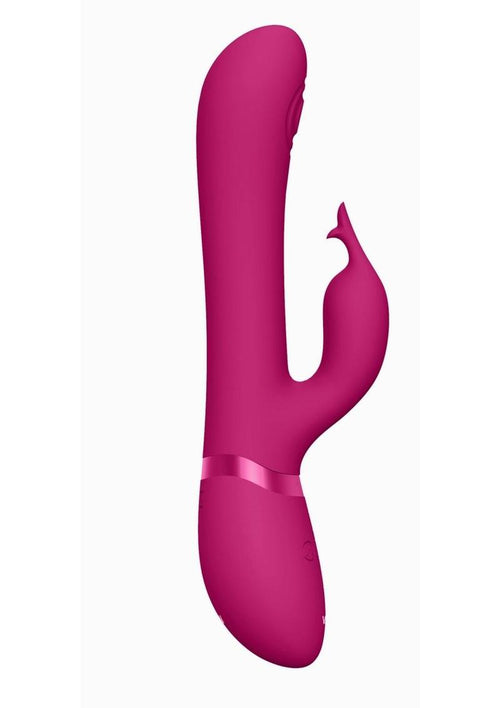 Load image 1 in gallery view. Vive Etsu Rechargeable Silicone Pulse Wave G-Spot Rabbit and Clitroal Stimulator - Pink