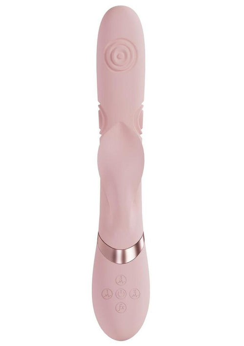 Load image 1 in gallery view. Vive Fronda Rechargeable Silicone Triple Motor G-Spot Vibrating and Tapping Leaf Clit Stimulator Vive by Shots