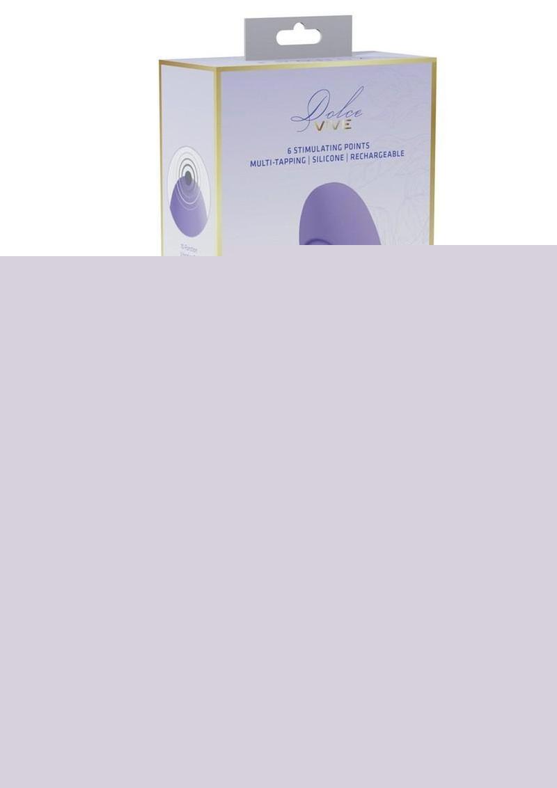 Vive Fronda Silicone Rechargeable Triple Motor G-Spot Vibrating and Tapping Leaf Clit Stimulator - Lavender/Purple