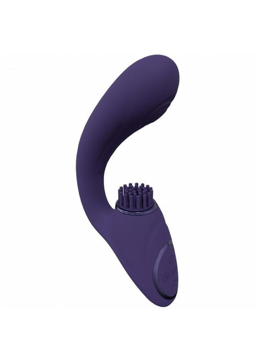 Load image 1 in gallery view. Vive Gen Rechargeable Silicone Triple Motor G-Spot Vibrator with Pulse Wave - Purple