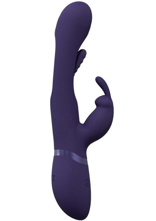 Load image 1 in gallery view. Vive Mika Rechargeable Triple Motor Vibrating Rabbit with G-Spot Stimulator - Purple