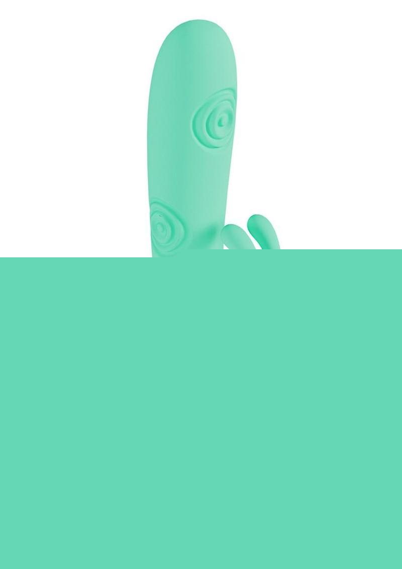 Vive Mimi 10 Function Silicone Rechargeable Triple Motor G-Spot Vibrating and Tapping Rabbit - Green