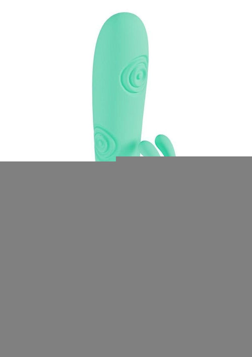 Load image 1 in gallery view. Vive Mimi 10 Function Silicone Rechargeable Triple Motor G-Spot Vibrating and Tapping Rabbit - Green