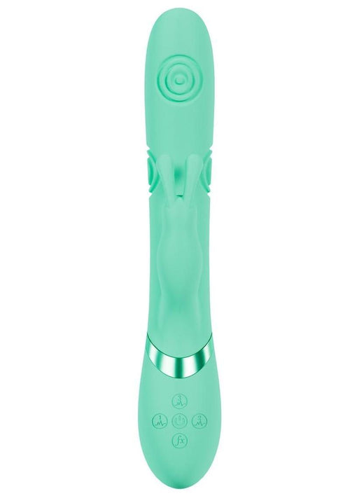 Load image 1 in gallery view. Vive Mimi 10 Function Silicone Rechargeable Triple Motor G-Spot Vibrating and Tapping Rabbit Vive by Shots