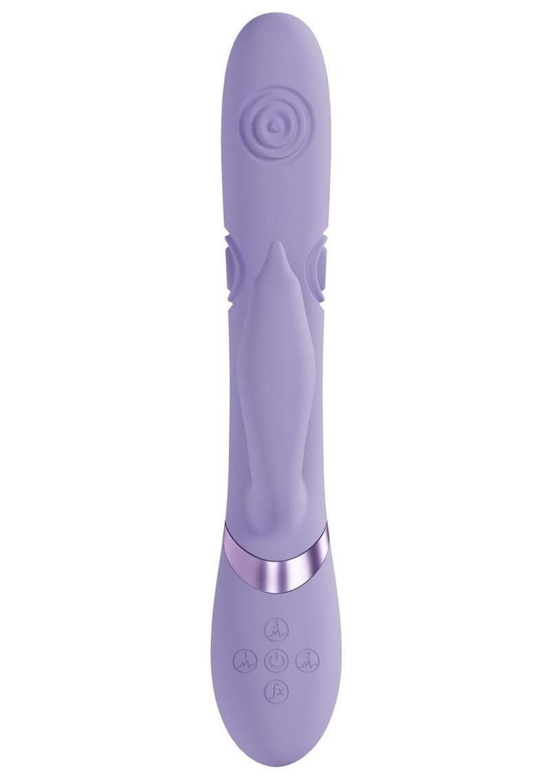 Vive Pallina Rechargeable Silicone Triple Motor G-Spot Vibrating and Tapping Beads Clit Stimulator Vive by Shots
