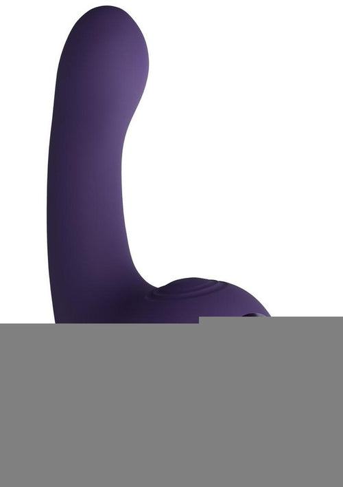 Load image 1 in gallery view. Vive Riko Rechargeable Silicone Triple Motor Thumper with Finger Motion Vibrator - Purple