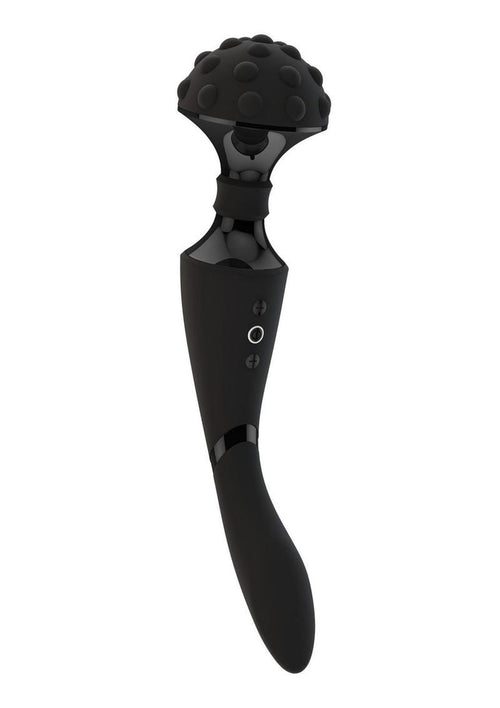 Load image 1 in gallery view. Vive Shiatsu Rechargeable Silicone Bendable Massager Wand - Black