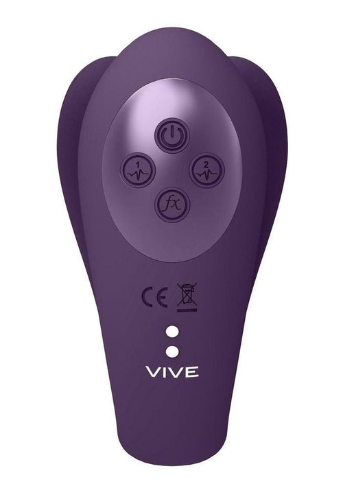 Load image 1 in gallery view. Vive Yoko Rechargeable Silicone Tripe Motor Dual Prongs with Clitoral Pulse Wave Vibrator Vive by Shots