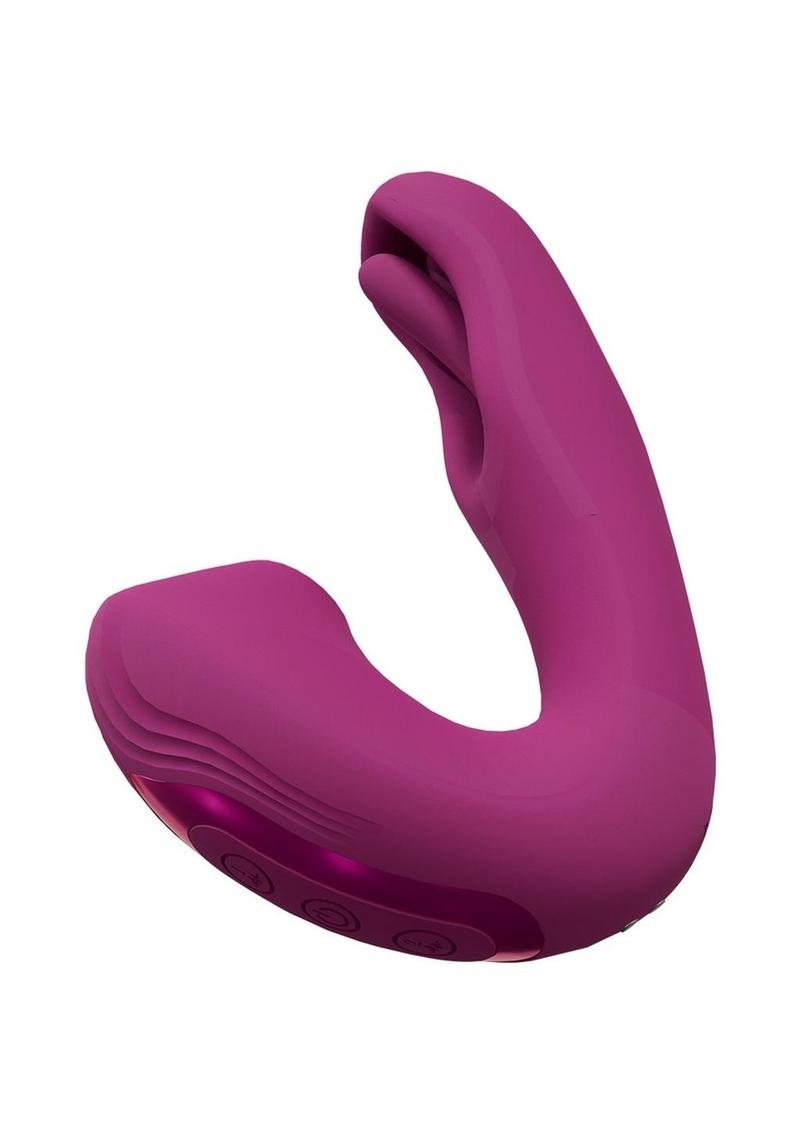 Vive Yuna Rechargeable Silicone Triple Motor Air Wave Vibrator with G-Spot Flapping Stimulation Vibrator Vive by Shots