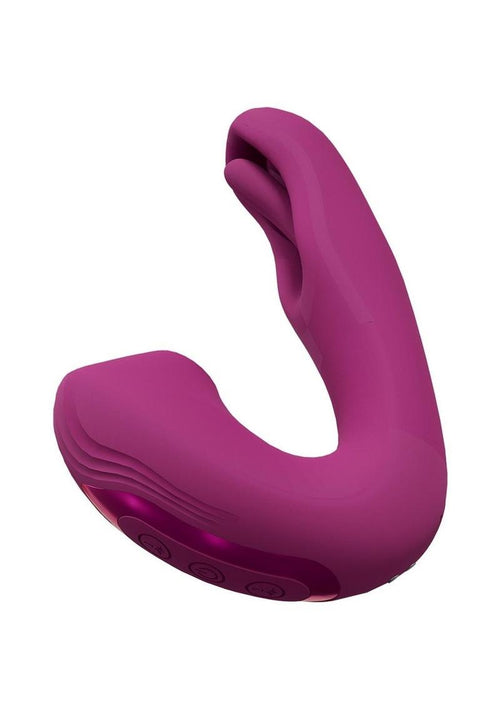 Load image 1 in gallery view. Vive Yuna Rechargeable Silicone Triple Motor Air Wave Vibrator with G-Spot Flapping Stimulation Vibrator Vive by Shots
