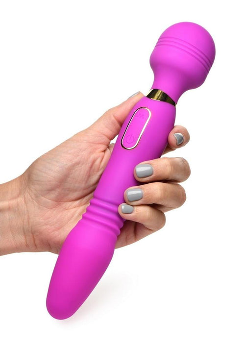 Load image 1 in gallery view. Wand Essential Ultra Thrust-Her Deluxe Rechargeable Silicone Thrusting and Vibrating Wand Wand Essentials