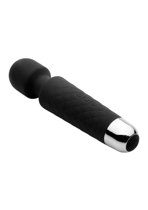 Load image 1 in gallery view. Wand Essentials Deep Velvet Silicone Wand Massager - Black/Purple